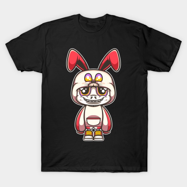 little monster bunny cartoon T-Shirt by Behold Design Supply